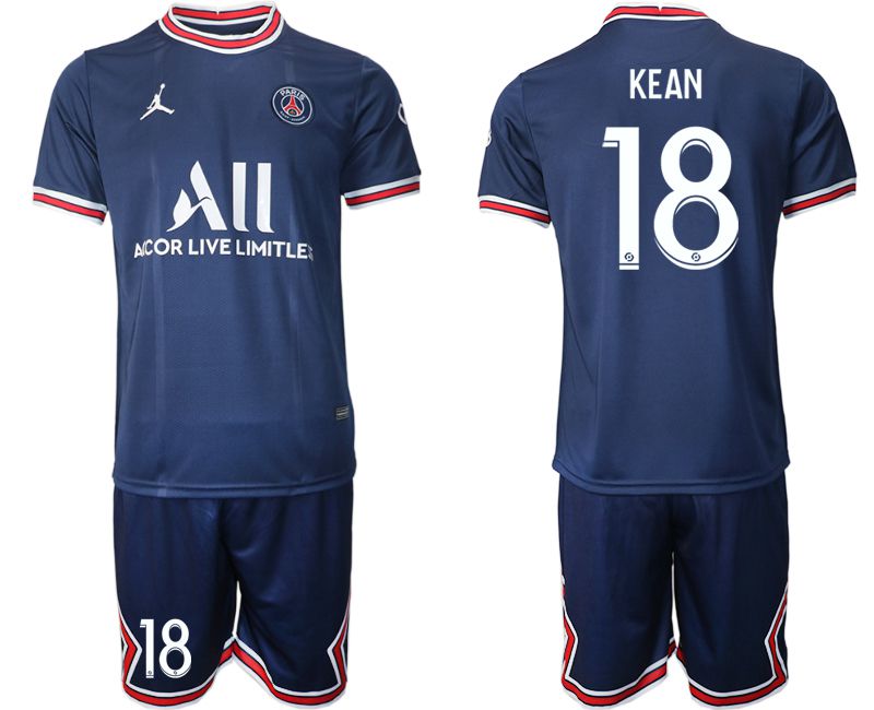 Men 2021-2022 Club Paris St German home blue #18 Soccer Jersey